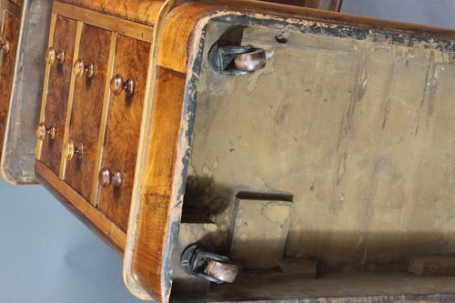 Walnut pedestal desk