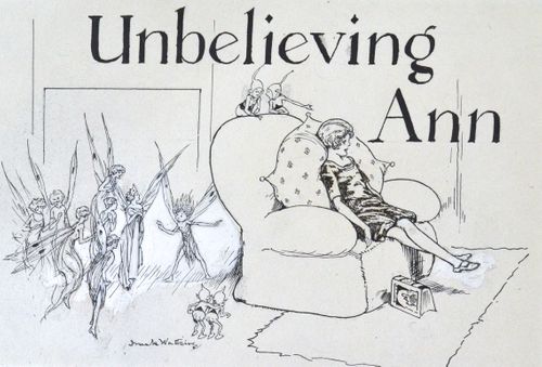 Frank Watkins - Unbelieving Ann - ink drawing