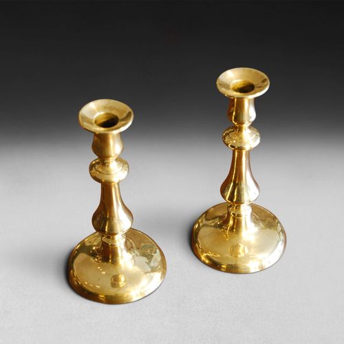Pair of Mid 19th. Century Brass Candlesticks