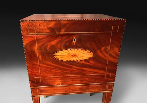 George II Period Mahogany and Inlaid Cellarette