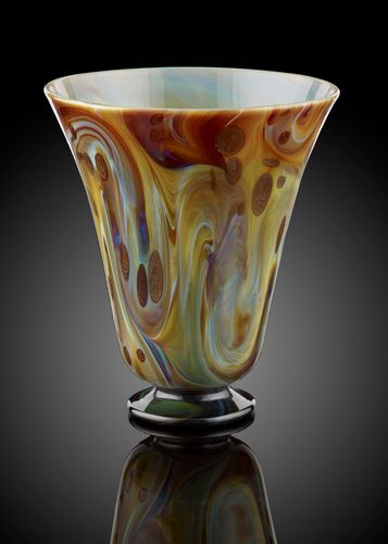A Chalcedony Glass Beaker, with Aventurine Inclusions; Venice, 17th century