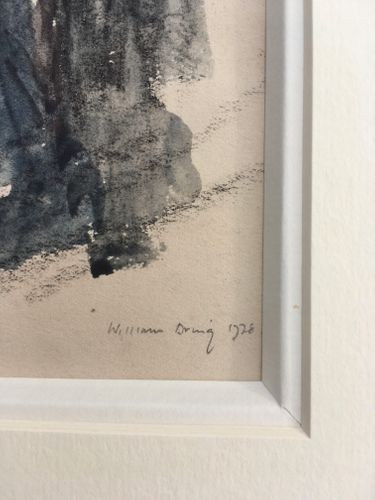 William Dring - Elizabeth Sewing - watercolour