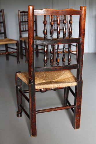 Set 6 19th Century Spindle Back Chairs V291