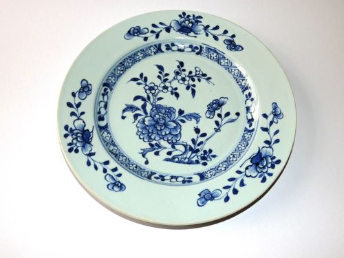 Nanking Cargo Blue and White Porcelain Plate