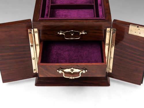 Antique Walnut Jewellery Cabinet