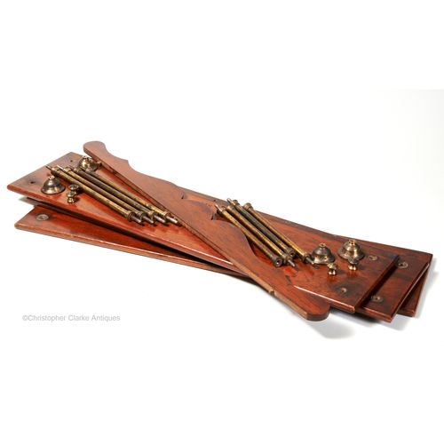 Campaign Shelves Made of Teak & Brass