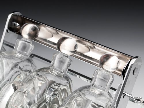Art Deco Jacques Adnet Chromium Tantalus