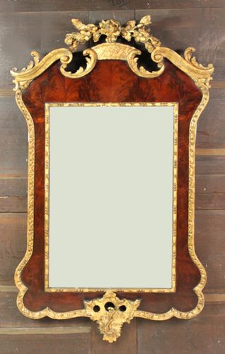 Antique parcel gilt mirror