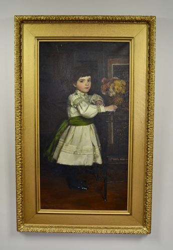 William Hippon Gadsby - Girl in an Aesthetic Interior - oil on canvas