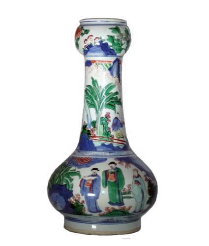 Chinese Transitional Wucai Jar