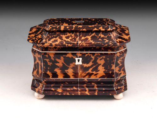 Antique Tortoiseshell Tea Caddy