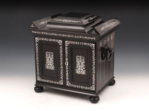Ebony Sewing Jewellery Writing Cabinet
