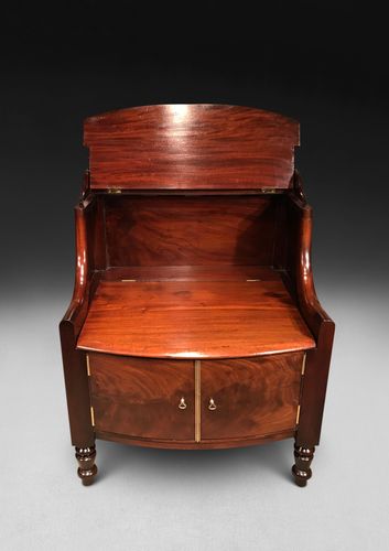 A Very Close Pair Of Regency Mahogany Bedside Cabinets