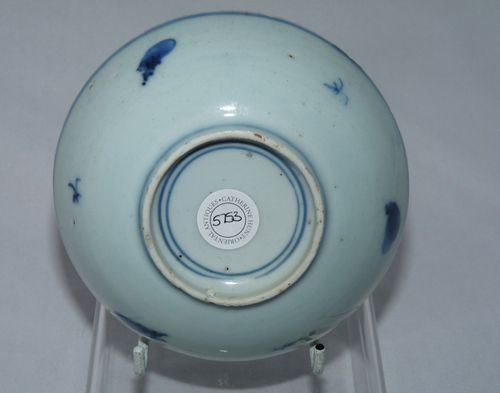 Ming - Wanli Chinese blue and white poecelain saucer plate