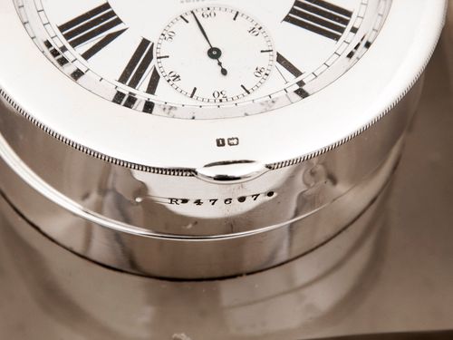 Glass Clock Inkwell