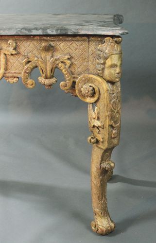 Giltwood console table