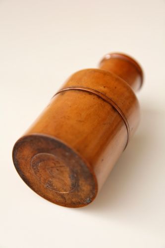 Small Treen Boxwood Bottle Holder