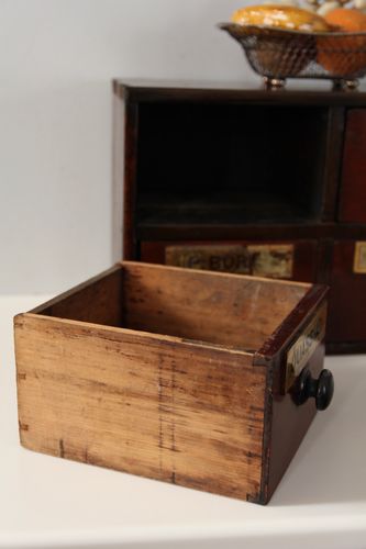 Small Victorian Apothecary Set of 4 Drawers