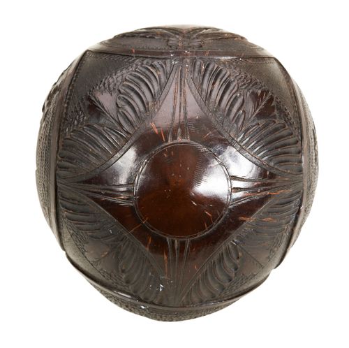 Coconut Carved Bugbear Flask