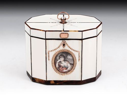 Ivory & Tortoiseshell Tea Caddy