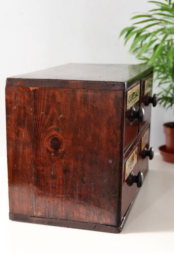 Small Victorian Apothecary Set of 4 Drawers