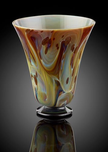 A Chalcedony Glass Beaker, with Aventurine Inclusions; Venice, 17th century