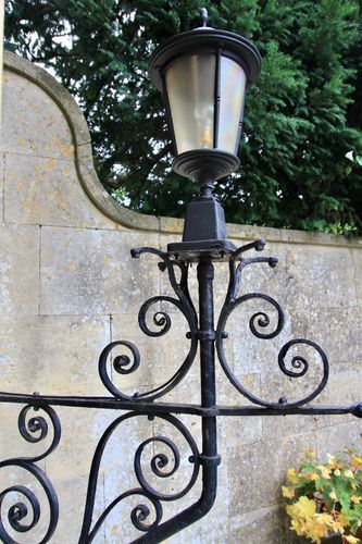 Large Antique Cast Iron Exterior Lantern