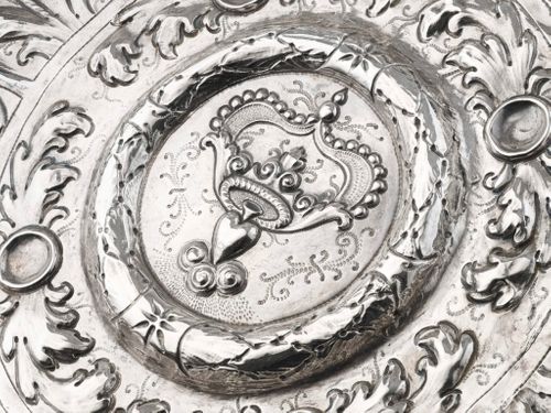 A Portuguese Silver salver c.1700