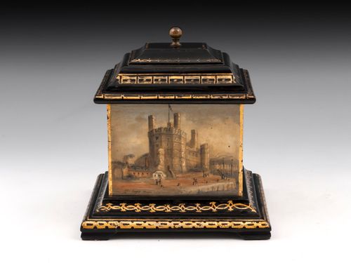 Antique Welsh Slate Tobacco Box