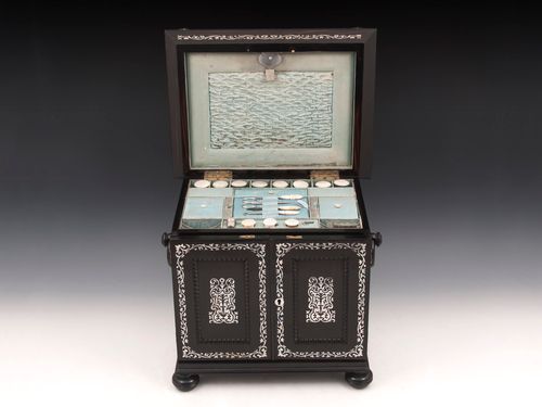Ebony Sewing Jewellery Writing Cabinet