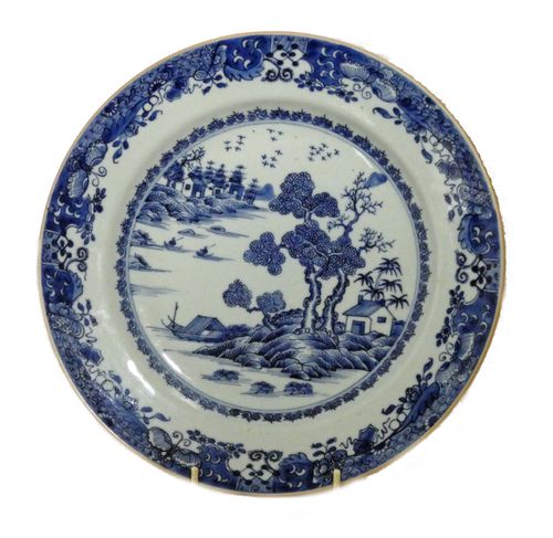 Chinese Qianlong Export ware Blue and White Charger