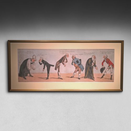 Framed section of long engraving ‘The Princes Bow’