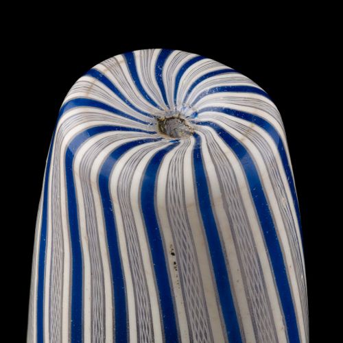 A Glass Beaker with Blue and White Fili and Retortoli; late 17th century.