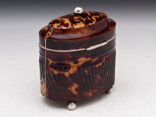 Pressed Oval Tea Caddy