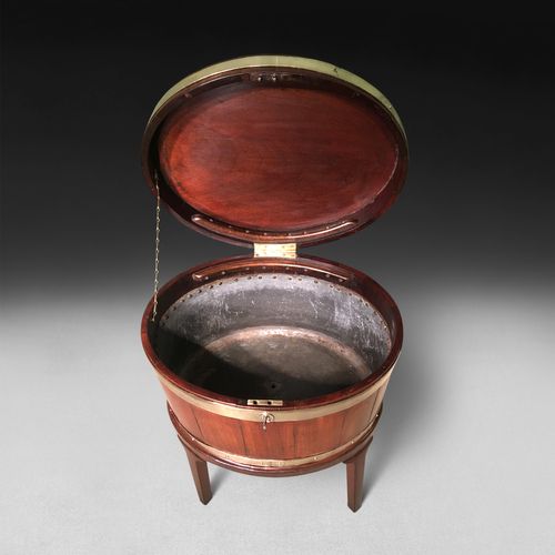 George III period Oval Mahogany Wine Cooler