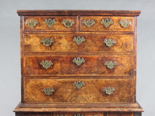 Queen Anne Walnut Chest on Stand