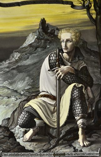 Frederick Staples - Sir Titurel - gouache