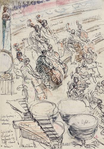 Lord Methuen - BBC Symphony Orchestra, Albert Hall - drawing