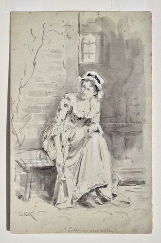 George Goodwin Kilburne - Sally in Our Alley - watercolour