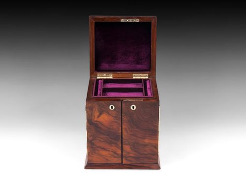 Antique Walnut Jewellery Cabinet