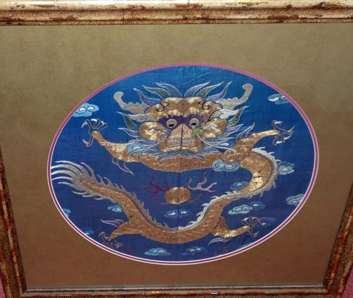 Chinese mandarin Panel from a Dragon Robe