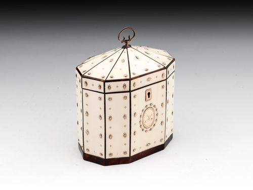 Ivory and Gold Tea Caddy