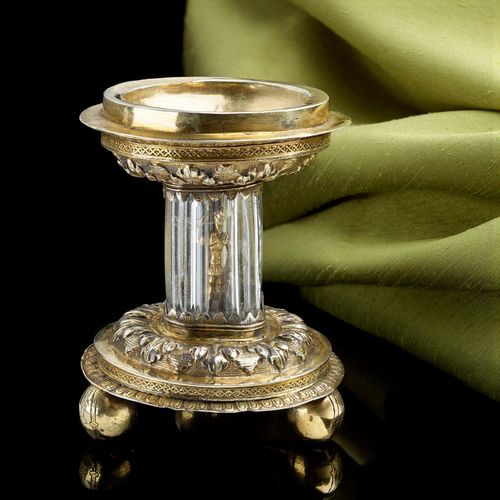 Antique Silver Gilt Standing Salt English 1550