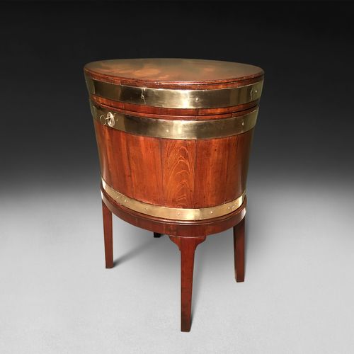 George III period Oval Mahogany Wine Cooler