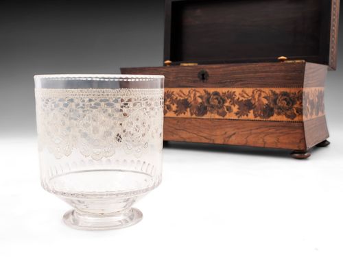 Tunbridge Ware Rosewood Tea Caddy Muckross Abbey