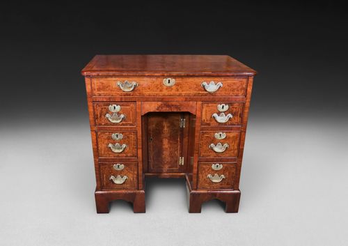George II Burr Walnut Kneehole Desk