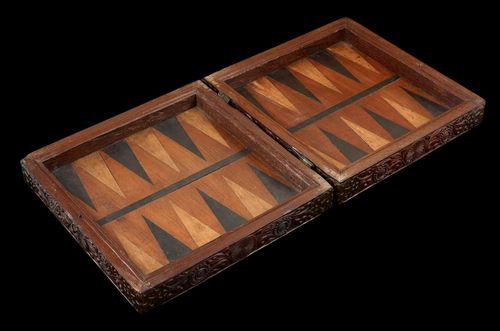 A Rare Sri-Lankan/Portuguese Rosewood Games box; Late 16th/early 17th Century