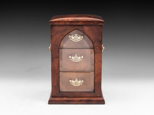 Walnut Jewellery Cabinet