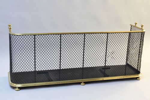 19th Century Wire and Brass Fire Fender