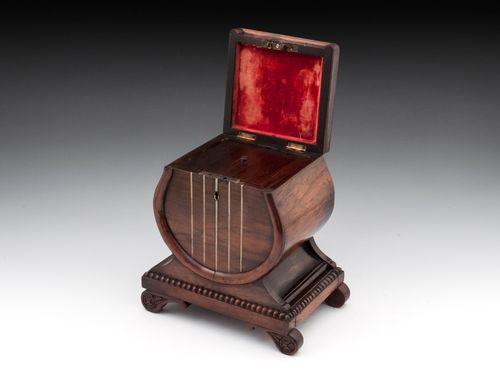 Rosewood Lyre Tea Caddy